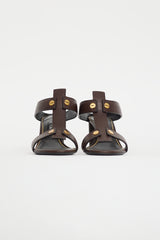 Tom Ford Brown & Gold Leather Sandal