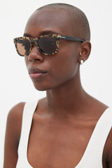 Tom Ford Brown & Beige Square TF336 Leo Sunglasses