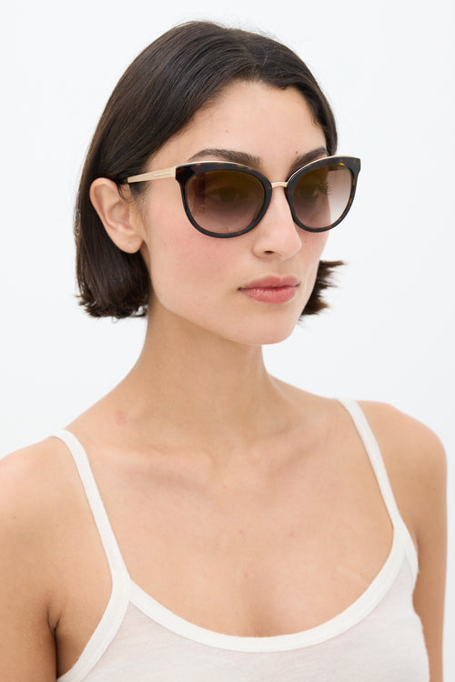 Tom Ford Brown & Gold TF461 Tapered Sunglasses