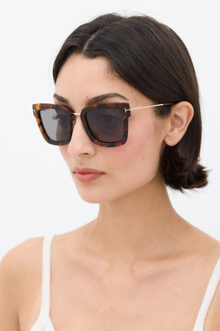 Tom Ford Brown & Gold TF573 Sunglasses