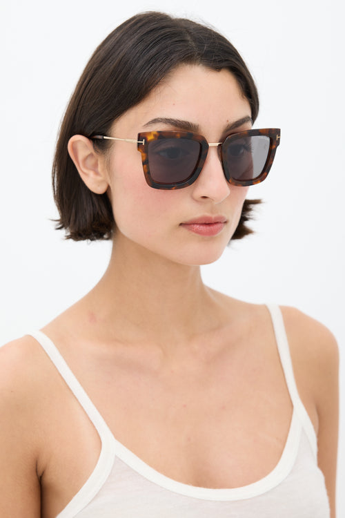 Tom Ford Brown & Gold TF573 Sunglasses