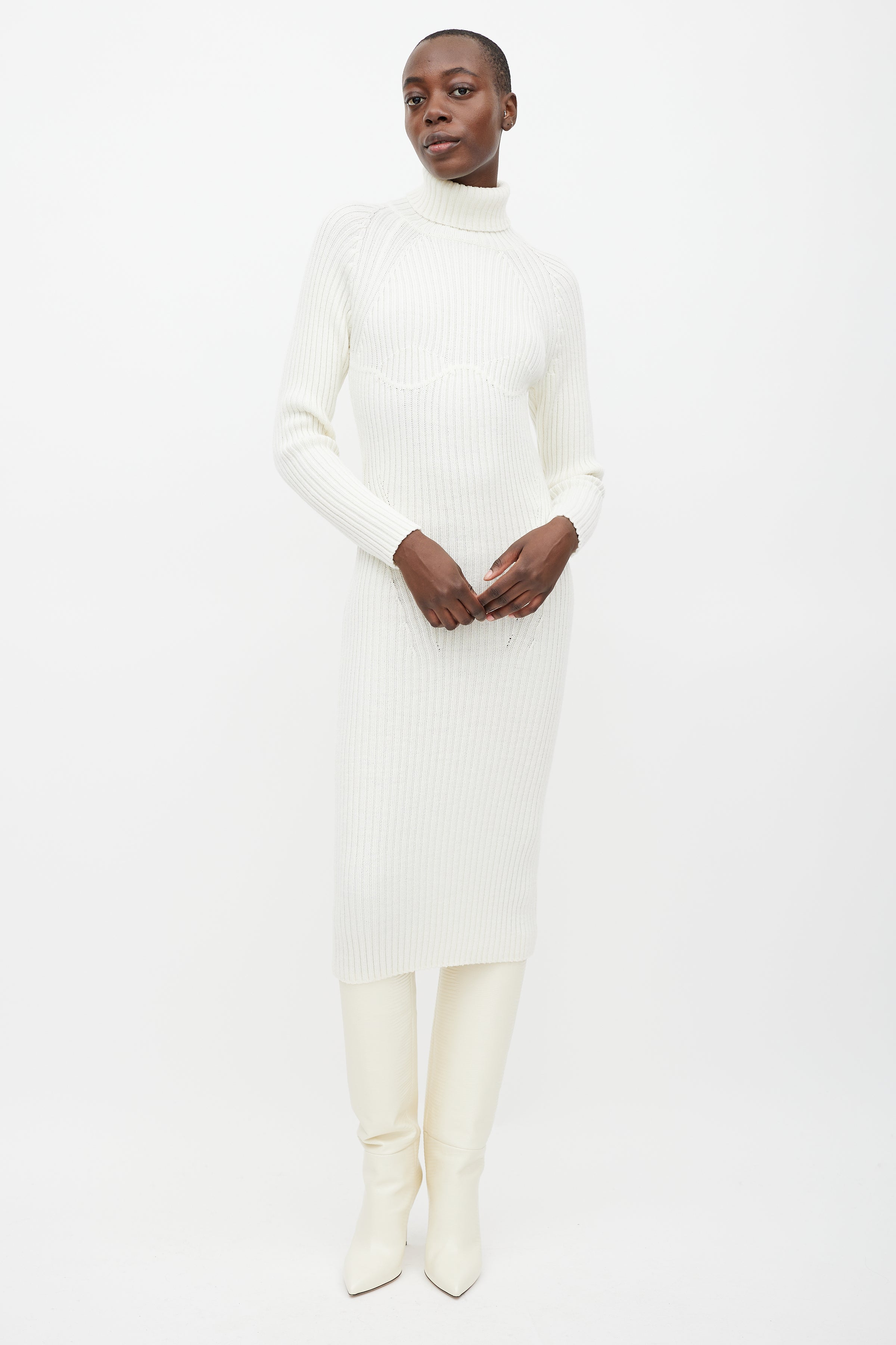 Tom Ford // Cream Wool Knit Turtleneck Dress – VSP Consignment Tom Ford // Cream Wool Knit Turtleneck Dress – VSP Consignment