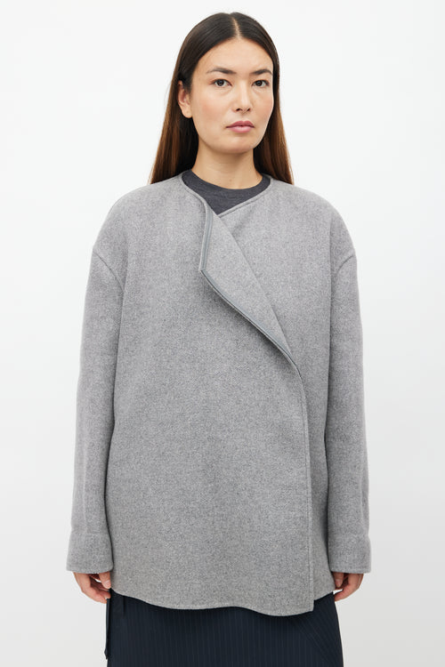 Tom Ford Grey Cashmere Open Jacket