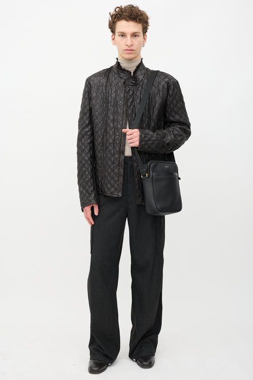 Tom Ford Leather Messenger Bag