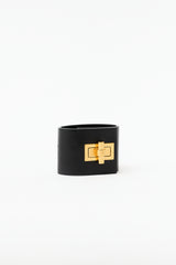 Tom Ford Leather Wide Logo Bracelet