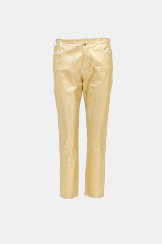 Tom Ford Metallic Coated Jeans