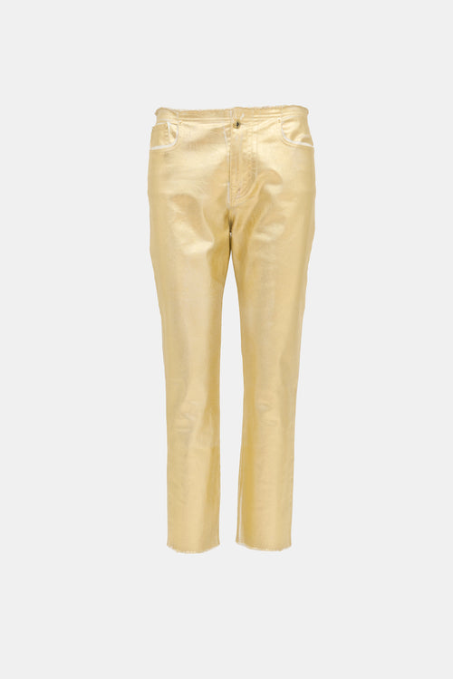 Tom Ford Metallic Coated Jeans