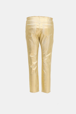 Tom Ford Metallic Coated Jeans