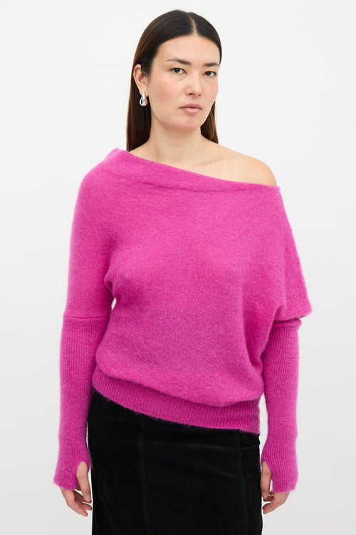 Tom Ford Mohair Off The Shoulder Sweater