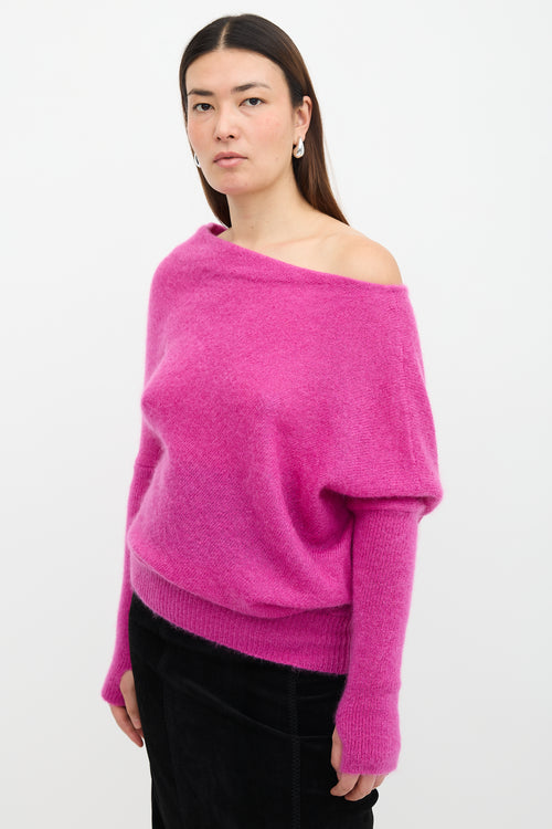 Tom Ford Mohair Off The Shoulder Sweater