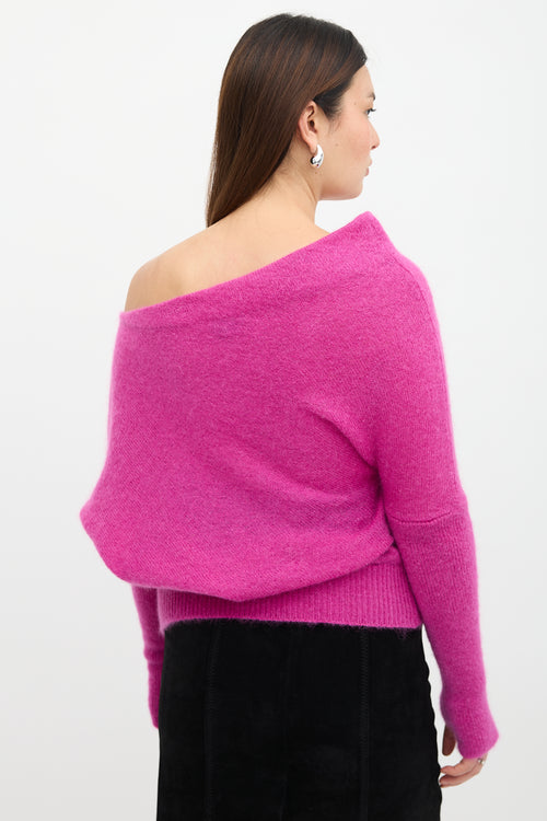 Tom Ford Mohair Off The Shoulder Sweater