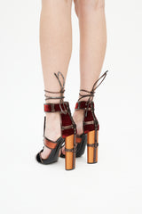 Tom Ford Brown & Multi Patchwork Cage Sandal