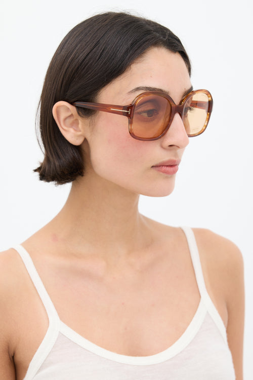 Tom Ford Orange TF1034 Square Sunglasses