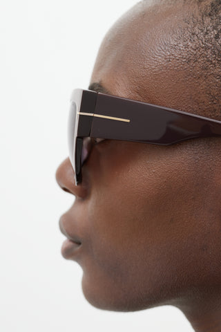 Tom Ford Pink & Burgundy Anoushka Sunglasses