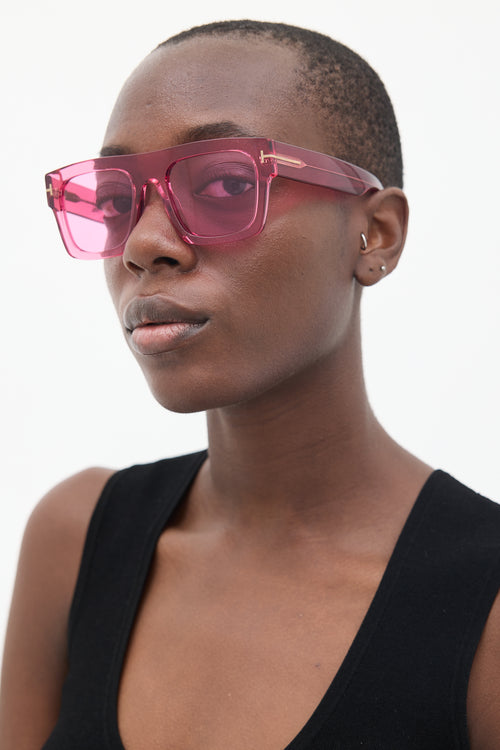 Tom Ford Pink TF711 Wayfarer Sunglasses