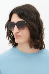 Tom Ford Purple & Silver TF436F Ombre Sunglasses