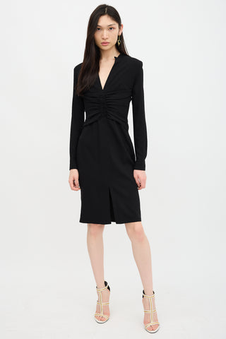 Tom Ford Ruched Long Sleeve Dress