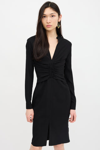 Tom Ford Ruched Long Sleeve Dress