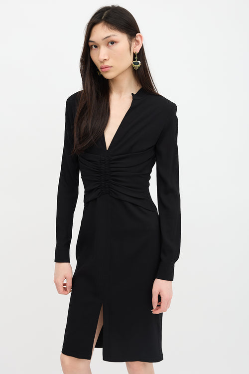 Tom Ford Ruched Long Sleeve Dress
