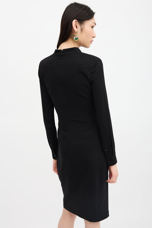 Tom Ford Ruched Long Sleeve Dress