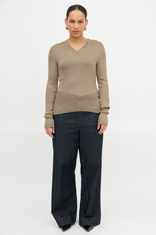 Tom Ford Silk Ribbed Knit Top