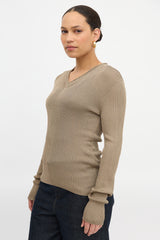 Tom Ford Silk Ribbed Knit Top