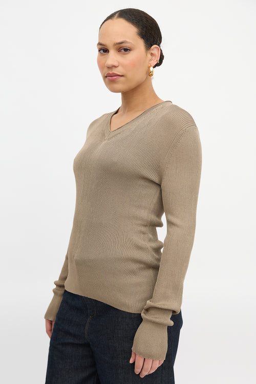 Tom Ford Silk Ribbed Knit Top