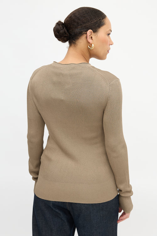 Tom Ford Silk Ribbed Knit Top