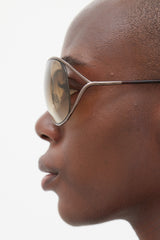 Tom Ford Silver & Brown Round TF130 Miranda Sunglasses