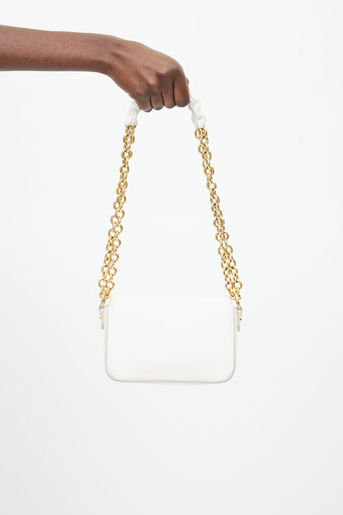 Tom Ford White & Gold Small Natalia Shoulder Bag