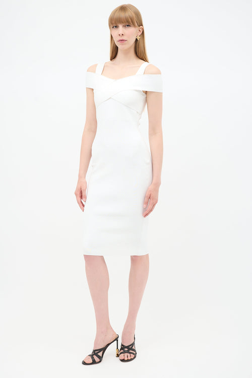 Tom Ford White Ribbed Knit Dress