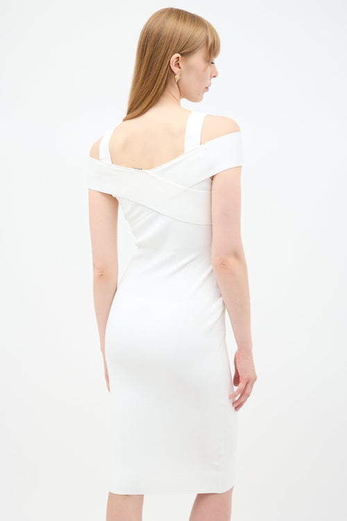 Tom Ford White Ribbed Knit Dress