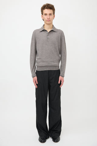 Tom Ford Wool Knit Polo Shirt
