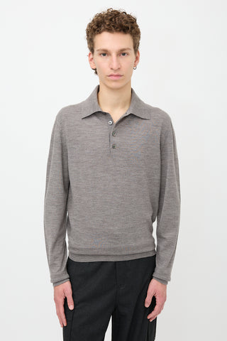 Tom Ford Wool Knit Polo Shirt