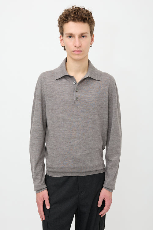 Tom Ford Wool Knit Polo Shirt