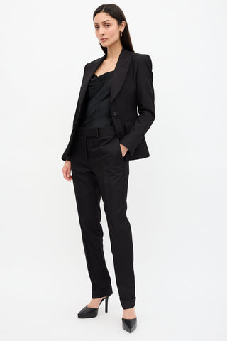 Tom Ford Wool & Silk Slim Leg Trouser