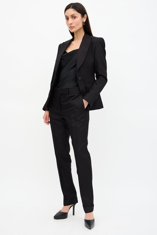Tom Ford Wool & Silk Slim Leg Trouser