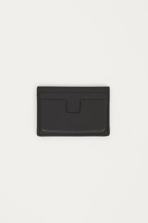 Tom Ford Black Leather T Line Cardholder