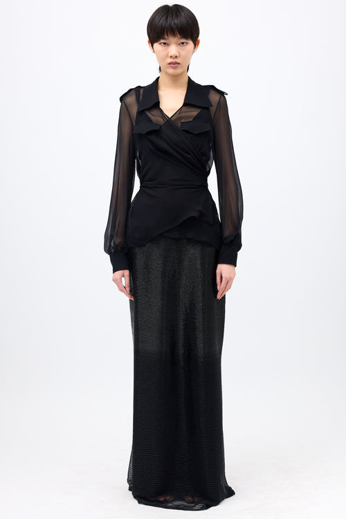 Tom Ford Chiffon Wrap Blouse