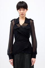 Tom Ford Chiffon Wrap Blouse