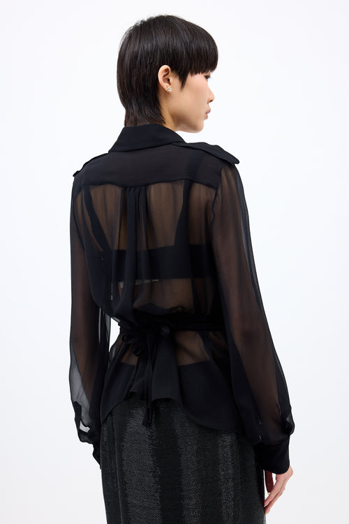 Tom Ford Chiffon Wrap Blouse