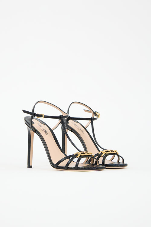 Tom Ford Embossed Leather Whitney Heel