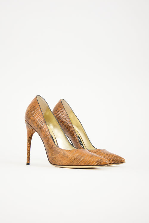 Tom Ford Embossed Leather Pump