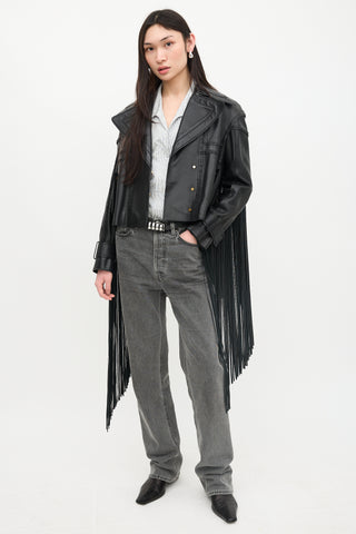 Tom Ford FW 2013 Leather Fringe Jacket