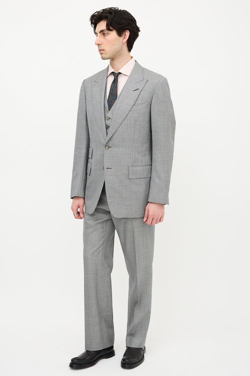 Tom Ford Three Piece Herringbone Suit