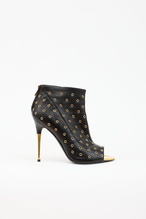 Tom Ford Leather Grommet Bootie