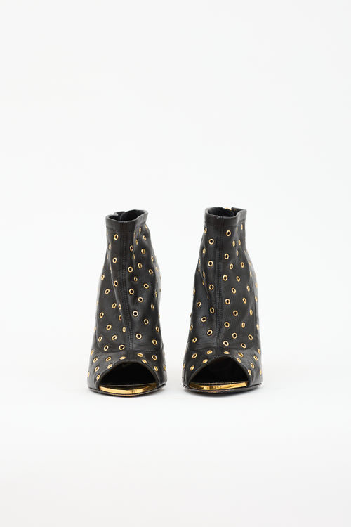 Tom Ford Leather Grommet Bootie