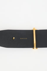 Tom Ford Leather T Logo Reversible Belt