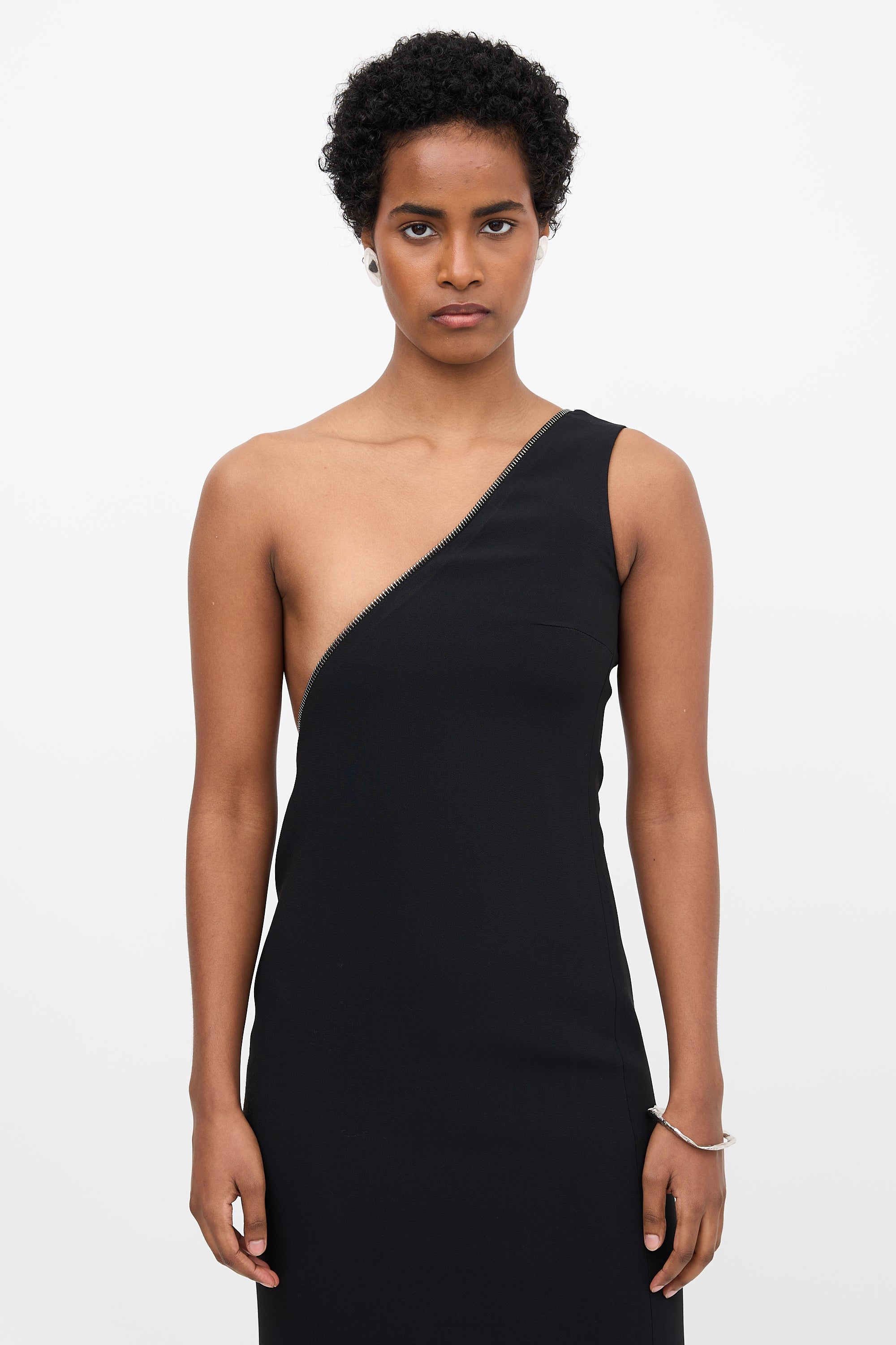 Tom Ford // One Shoulder Zip Dress VSP Consignment Tom Ford // One Shoulder Zip Dress VSP Consignment
