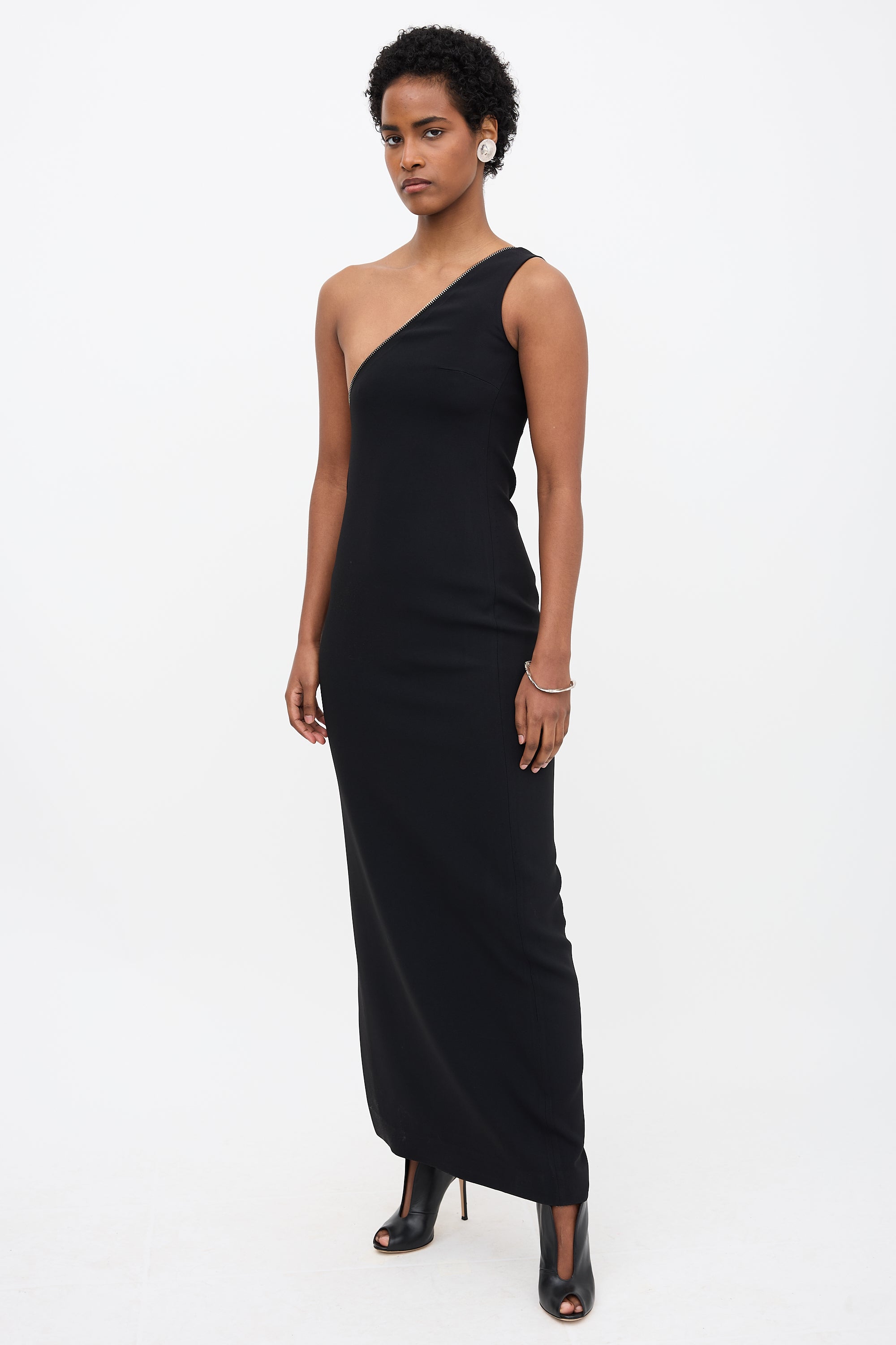 Tom Ford // One Shoulder Zip Dress VSP Consignment Tom Ford // One Shoulder Zip Dress VSP Consignment